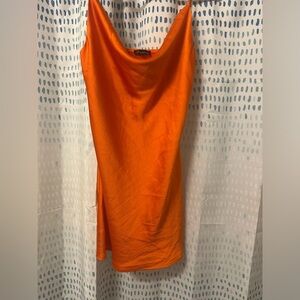 Shinestar cowl neck slip dress